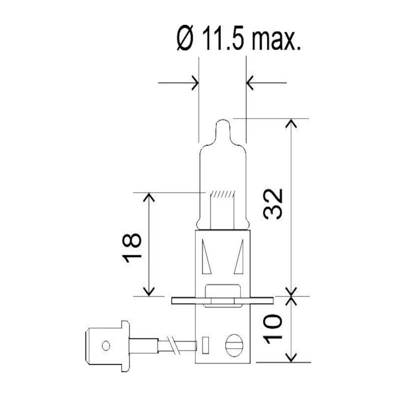 H3 12V 55W PK22s +30% light H3SLZ